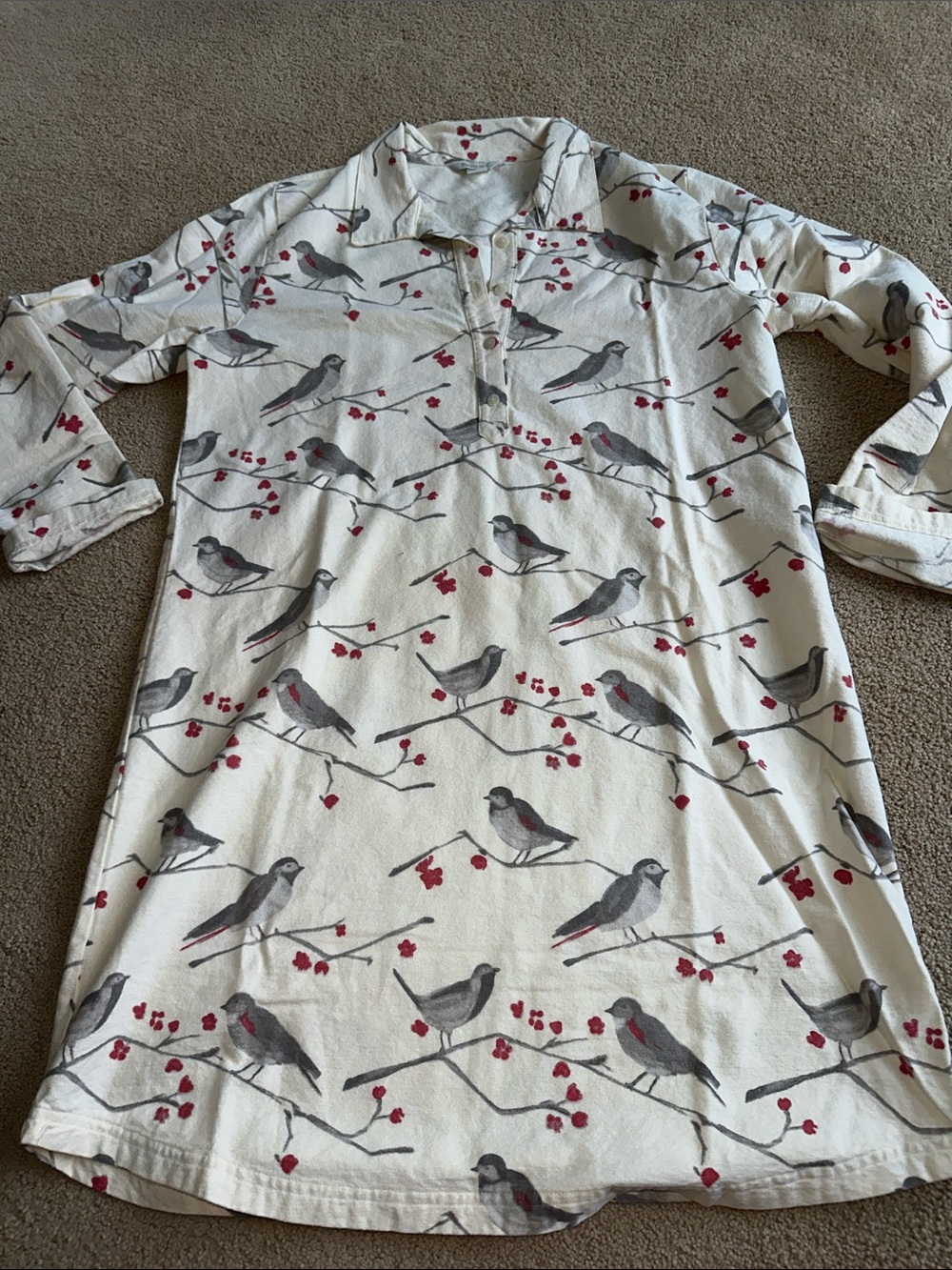 Garnet Hill flannel nightshirt - Picture 3 of 7